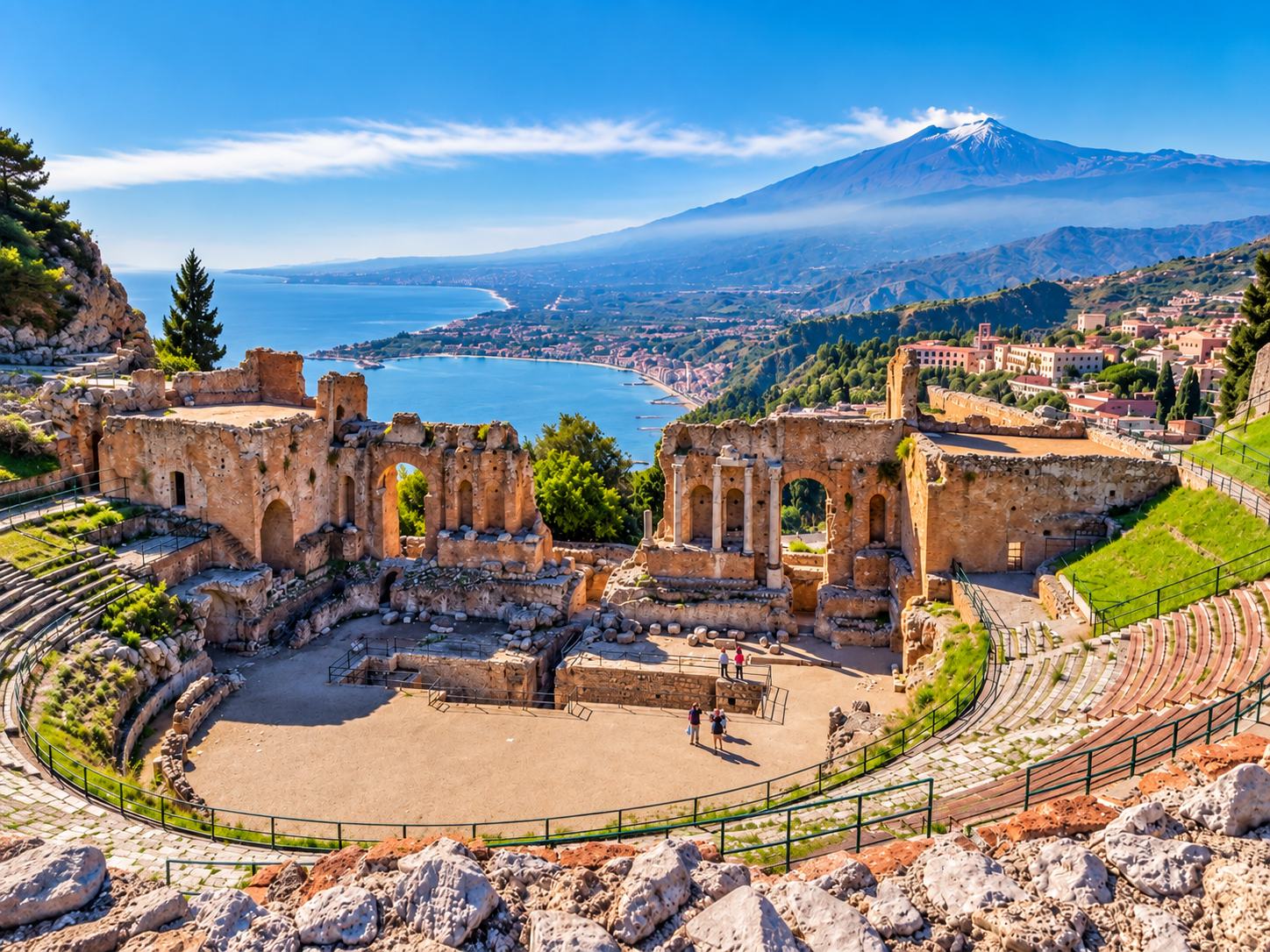 Isola Bella beach and turquoise sea near Taormina, Sicily